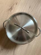 RVS Kookpan met Deksel, Kookpan of Snelkookpan, Gebruikt, Inductieplaat, Ophalen of Verzenden