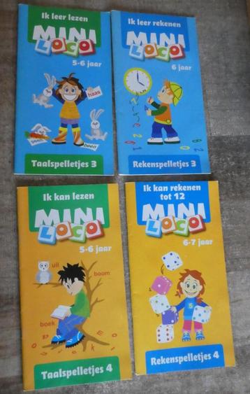 Mini loco 4 boekjes Taal en rekenen vanaf 5 jaar beschikbaar voor biedingen