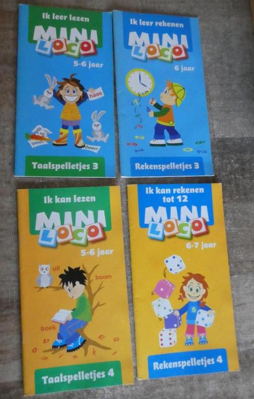 Mini loco 4 boekjes Taal en rekenen vanaf 5 jaar, Kinderen en Baby's, Speelgoed | Educatief en Creatief, Zo goed als nieuw, Taal en Lezen