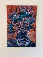 Jelte van der Lugt - Bloemstilleven Van Gogh, Ophalen of Verzenden