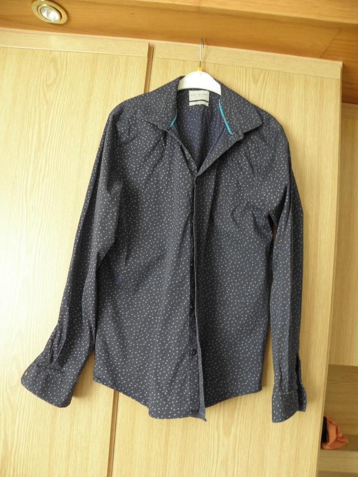 Goedkoop blauw katoenen overhemd CAST IRON mt XL prima staat, Kleding | Heren, Overhemden, Gedragen, Halswijdte 43/44 (XL), Blauw