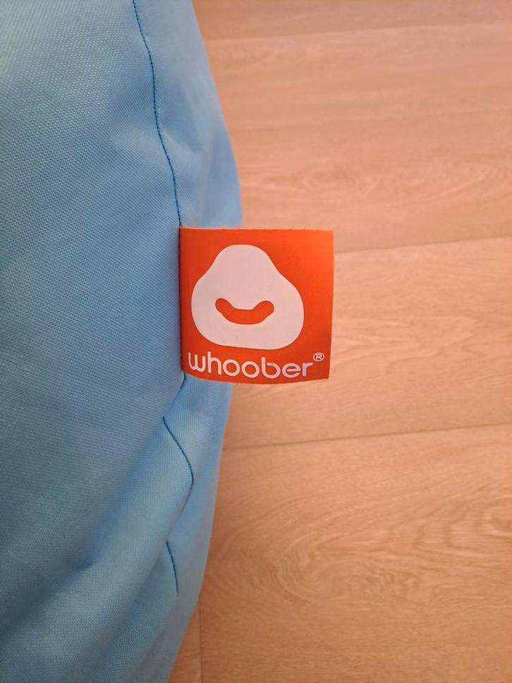 Whoober Zitzak Peervorm Barça Aquablauw, Huis en Inrichting, Zitzakken, Zo goed als nieuw, Zitzak, Blauw, Ophalen