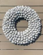 Grote witte deurkrans 60 cm, Ophalen, Gebruikt