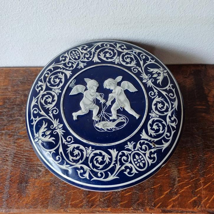 Blik General Biscuits met cherubijntjes, Verzamelen, Blikken, Gebruikt, Koek(jes), Overige merken, Ophalen of Verzenden