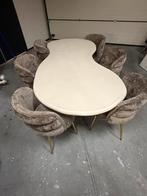 Beton cire tafel, Ophalen of Verzenden, Zo goed als nieuw, 6 tot 8 stoelen