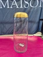 Riviera Maison Glazen Pot met Gouden Deksel, Huis en Inrichting, Woonaccessoires | Vazen, Gebruikt, Overige kleuren, 50 tot 75 cm