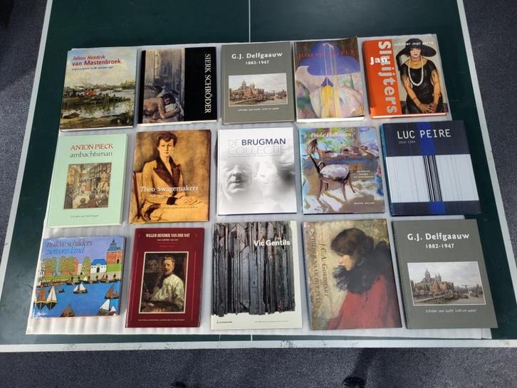 Doos met15 monografieën van bekende kunstenaars, 25,- euro., Boeken, Kunst en Cultuur | Beeldend, Zo goed als nieuw, Schilder- en Tekenkunst
