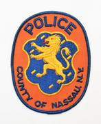 Patch embleem USA County of Nassau Police Dept New York, Embleem of Badge, Amerika, Ophalen of Verzenden, Marechaussee