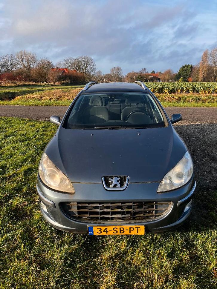 Peugeot 407 2.0 16V SW AUT 2005 Grijs, Auto's, Peugeot, Particulier, Airconditioning, Centrale vergrendeling, Climate control
