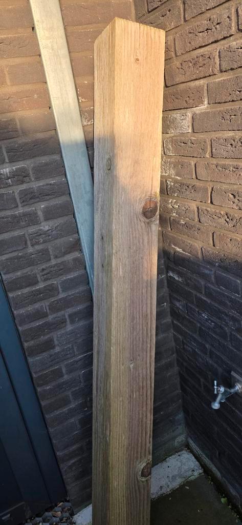 Houten paal, buiten gebruikt, Doe-het-zelf en Verbouw, Hout en Planken, Gebruikt, Balk, Overige houtsoorten, Minder dan 200 cm