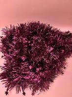 Set 2 kerstslingers tinsel aubergine paars, Diversen, Kerst, Ophalen of Verzenden, Zo goed als nieuw