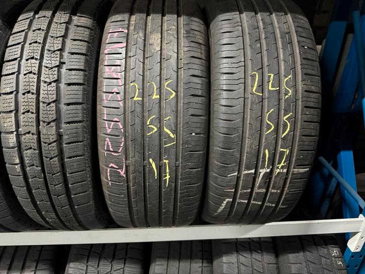 2x 225 55 17 97W Continental Ecocontact 6 6MM~ DOT2021, Auto-onderdelen, Banden en Velgen, Band(en), Zomerbanden, 17 inch, 225 mm
