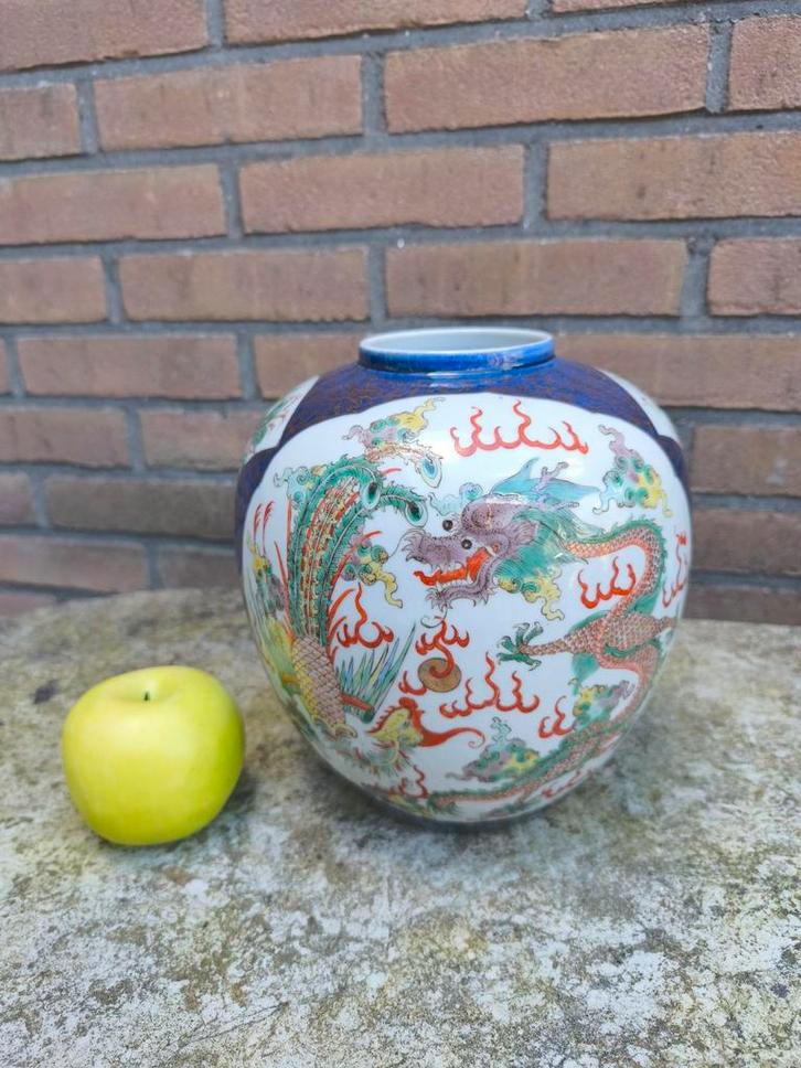 Antieke Chinese gemberpot, poederblauw, 19e eeuw, Antiek en Kunst, Antiek | Porselein, Ophalen of Verzenden