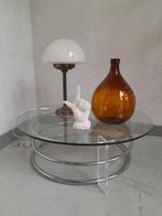 Design space age jaren 70 midcentury ronde salontafel, Huis en Inrichting, Tafels | Salontafels, Ophalen, Gebruikt, 50 tot 100 cm