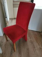 4 nette rode stoffen eetkamerstoelen, Ophalen, Gebruikt, Rood, Stof