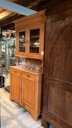 Antiek opzetkastje in originele houtnerfkleuring, Huis en Inrichting, Ophalen, Gebruikt, 100 tot 150 cm, 200 cm of meer