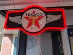 Texaco Neon Reclamebord - Vintage Garage Decoratie, Gebruikt, ., Lichtbak of (neon) lamp, Ophalen of Verzenden