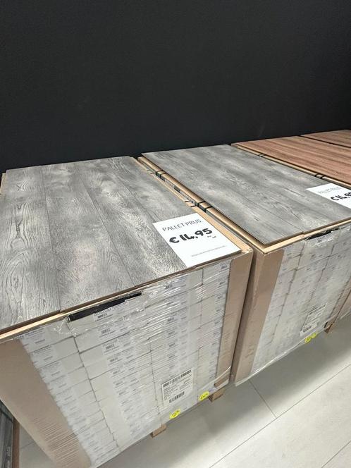 Grijs 12 mm laminaat 76,96 m2 per pallet, Huis en Inrichting, Stoffering | Vloerbedekking, Nieuw, Laminaat, Grijs, 75 m² of meer