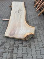 Zeer grote eiken boomstambladen 360x95x7 cm, Planken, Ophalen of Verzenden, Zo goed als nieuw, Hardhout