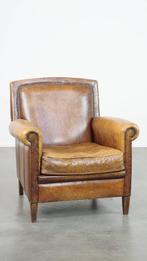 Comfortabele fauteuil/ armchair gemaakt van schapenleer, Ophalen, Gebruikt, ., Klassiek
