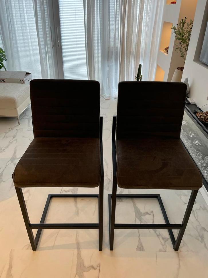 Set van 2 moderne barkrukken BRONX 71, Huis en Inrichting, Barkrukken, Zo goed als nieuw, 60 tot 90 cm, Metaal, 2 krukken, Ophalen