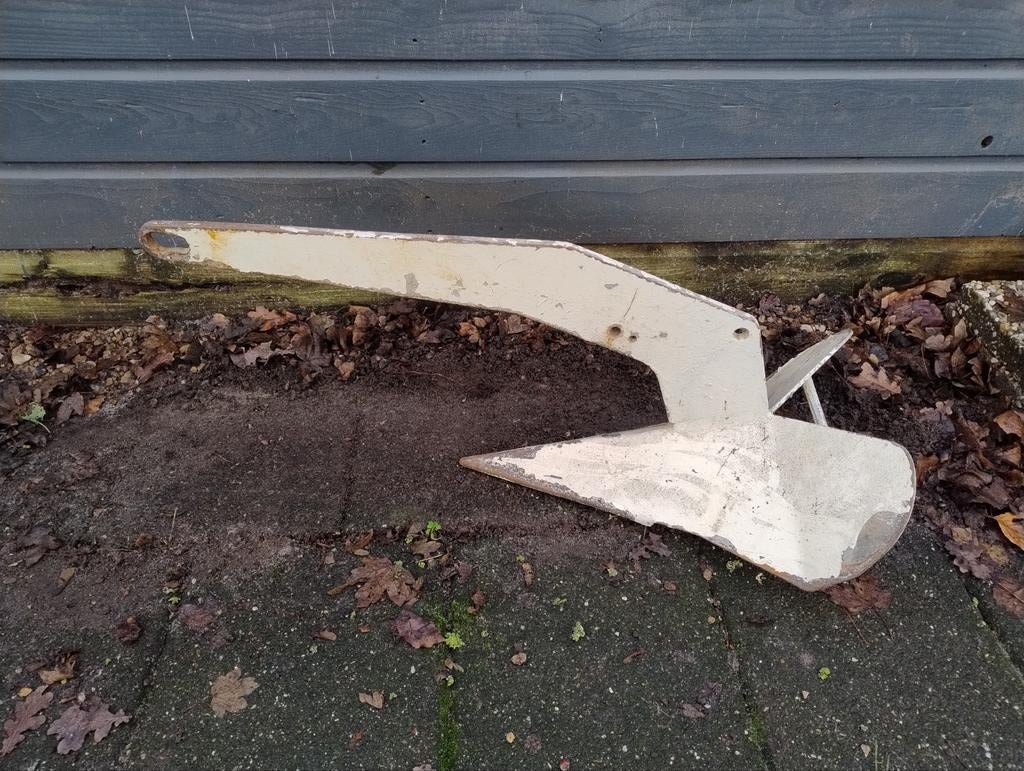 Delta anker 16 kg, verzinkt staal, wit geschilderd, Watersport en Boten, Verzenden
