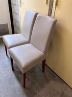 Licht taupe eetkamerstoelen 2x, Ophalen, Gebruikt, Overige kleuren, Twee