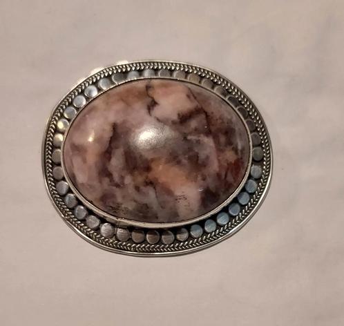 Antieke Schotse broche zilver edelsteen, Sieraden, Tassen en Uiterlijk, Antieke sieraden, Broche, Zilver, Met edelsteen, Ophalen of Verzenden