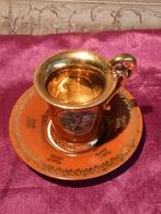 Verguld mokka kop en schotel BREMER & SCHMIDT,, Ophalen of Verzenden