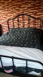 Ikea Sagatua Bed - 160x200 cm, Gebruikt, Zwart, Tweepersoons, Ophalen of Verzenden