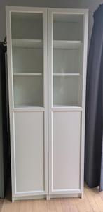 Billy/Oxberg kast met (deels) glazen deur (Ikea), Ophalen, Minder dan 50 cm, 200 cm of meer, 25 tot 50 cm