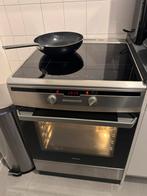 Inductie fornuis met oven, Witgoed en Apparatuur, Ophalen, 4 kookzones, Zo goed als nieuw, Inductie