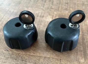2x Fietsendrager draaiknoppen met slot beschikbaar voor biedingen