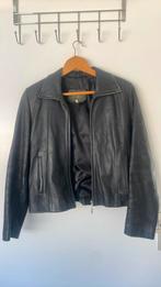 Zwart leder jack mt M, Ophalen of Verzenden, Zo goed als nieuw, Zwart
