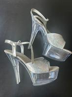Pumps zilver glitter met transparante hak, Kleding | Dames, Overige kleuren, Nieuw, Pleaser, Ophalen of Verzenden