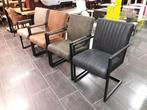 Eetkamerstoel Ricardo, armleuning, zwart metalen zweefframe, Huis en Inrichting, Stoelen, Overige kleuren, Nieuw, Ophalen of Verzenden