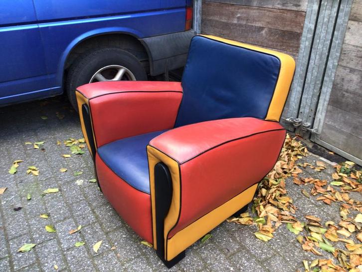 Lederen Hip Hop Chair, fauteuil van Peter Van Zoetendaal, Huis en Inrichting, Fauteuils, Gebruikt, Leer, Ophalen