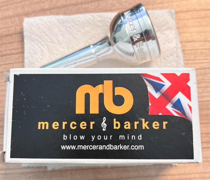 Mercer & Barker MB2G-BT bastrombone mondstuk, Muziek en Instrumenten, Instrumenten | Toebehoren, Zo goed als nieuw, Trombone, Ophalen of Verzenden