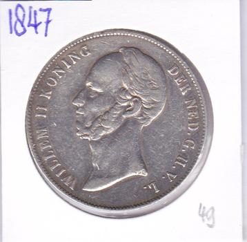 Rijksdaalder 1847 Willem 2 voor 49 euro beschikbaar voor biedingen