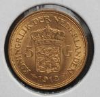 Prachtig gouden vijfje - 5 gulden 1912 - Wilhelmina, Postzegels en Munten, Munten | Nederland, Verzenden, 5 gulden, Zilver, Koningin Wilhelmina