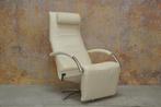 ZGANieuw witte leren Jori Mensana design relaxfauteuil, Huis en Inrichting, Fauteuils, Jori, Design, 75 tot 100 cm, Ophalen of Verzenden