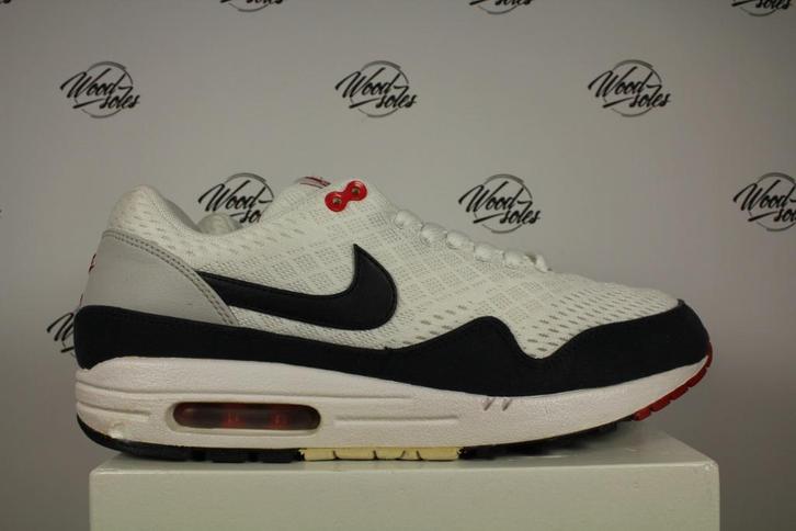 Nike Air Max 1 White Dark Obsidian - 44, Kleding | Heren, Schoenen, Gedragen, Blauw, Ophalen of Verzenden