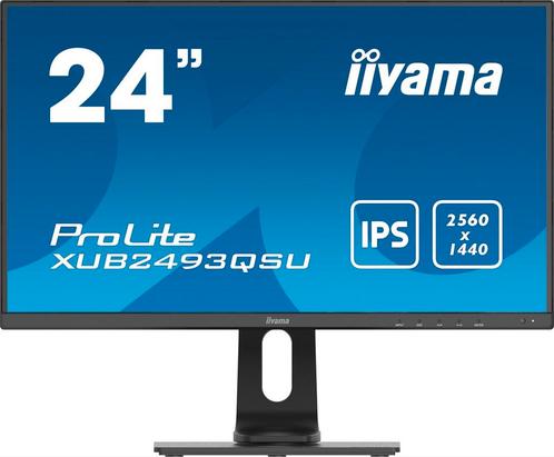 Xub2493qsu ips monitor qhd 24" iiyama, Computers en Software, Monitoren, Zo goed als nieuw, DisplayPort, HDMI, Ingebouwde speakers