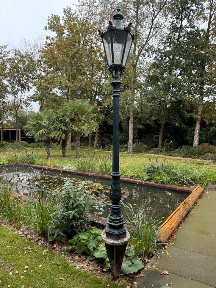 Klassieke Vloerlamp / Tuinlamp, Tuin en Terras, Buitenverlichting, Gebruikt, Vloerlamp, IJzer, Minder dan 50 watt, Netvoeding