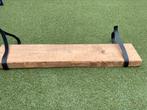 Prachtige houten muurplank met zwarte banden, Huis en Inrichting, Woonaccessoires | Wandplanken en Boekenplanken, Ophalen of Verzenden