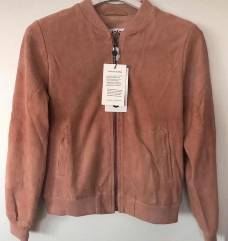 Nieuw!! MOLO 140-146 echt leer, roze leren jas Velvet Rose, Kinderen en Baby's, Kinderkleding | Maat 140, Nieuw, Meisje, Jas, Ophalen of Verzenden
