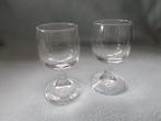 2 Vintage borrelglaasjes op voetje, Ophalen of Verzenden, Zo goed als nieuw, Borrel- of Shotglas