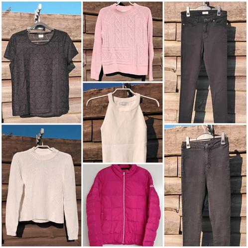 Maat S, jas, 2 broeken, 2 truien, t-shirt en hempje/1 koop, Kleding | Dames, Dames-kledingpakketten, Zo goed als nieuw, Ophalen of Verzenden