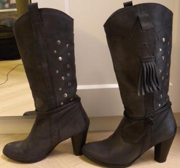 ≥ Blauwe Invito leren cowboylaarzen, maat 38 — Schoenen — Marktplaats