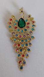 Pauw broche, Sieraden, Tassen en Uiterlijk, Broches, 10 cm of meer, Overige materialen, Overige kleuren, Nieuw